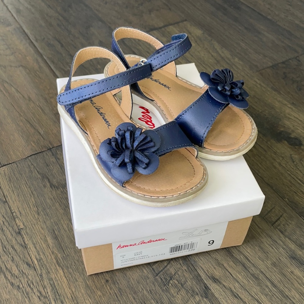 Hanna Andersson Navy Sandals Justina